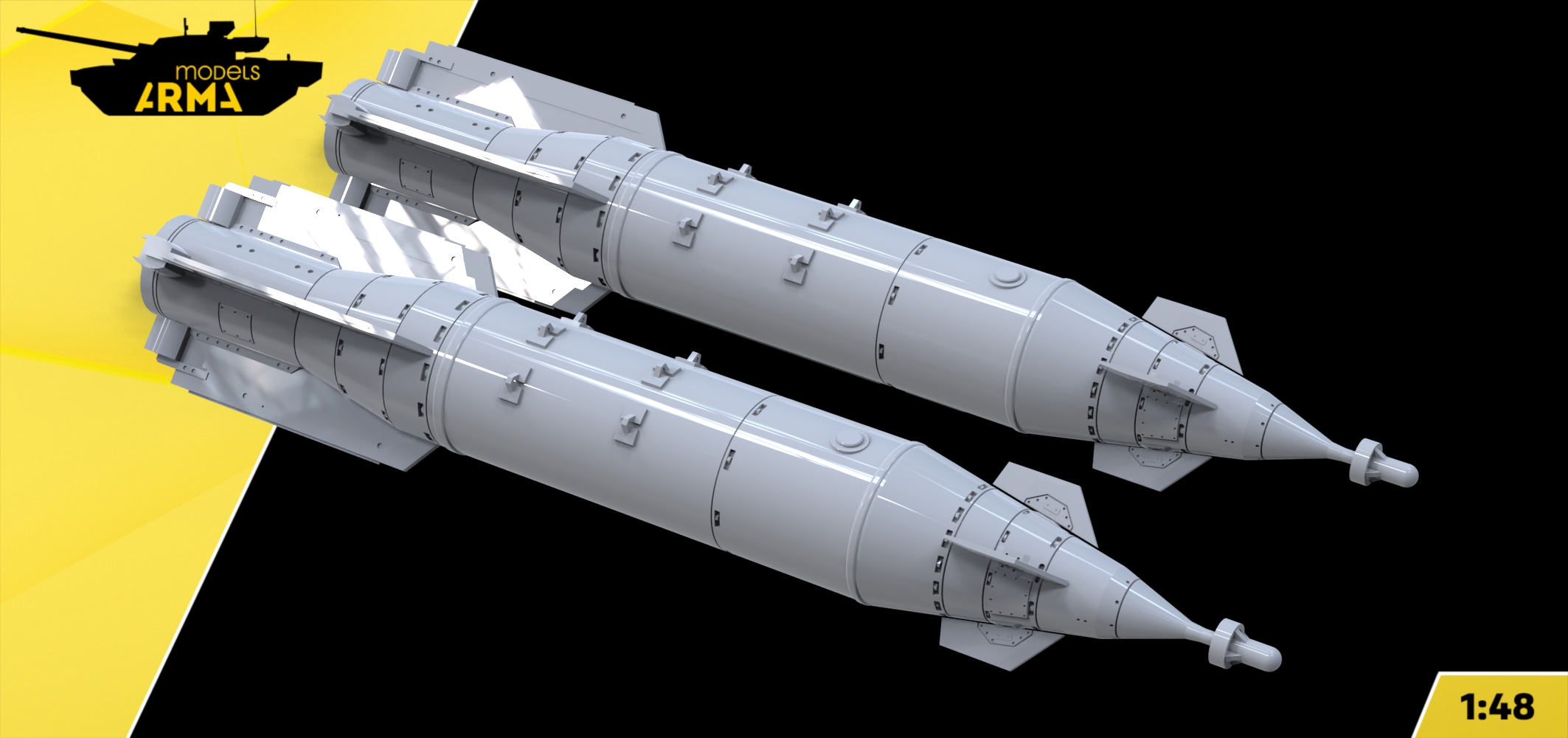 AM48371 Авиабомба Каб-1500Л 2шт (Не для свободной продажи) Arma Models