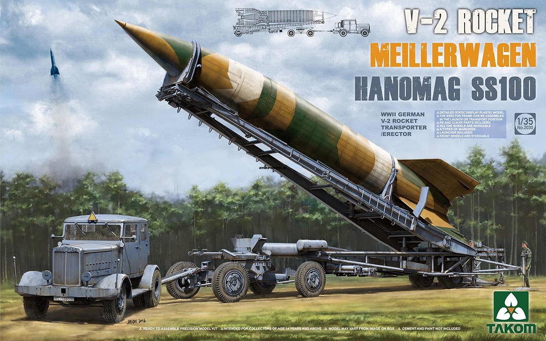 2030Т  V-2 Rocket Meillerwagen Hanomag SS100 WWII German V-2 Rocket Transporter/Erector 1/35