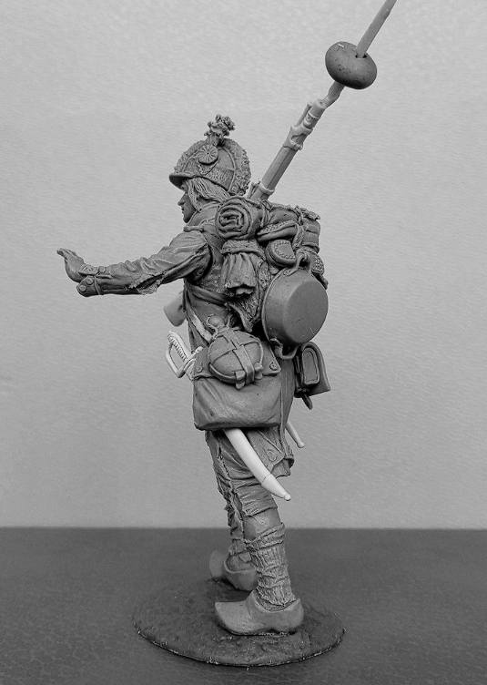 CHM-54366. Фузилер линейных пехотных полубригад, Франция 1793-1803 гг. 54 мм. Материал - смола. Chronos Miniatures