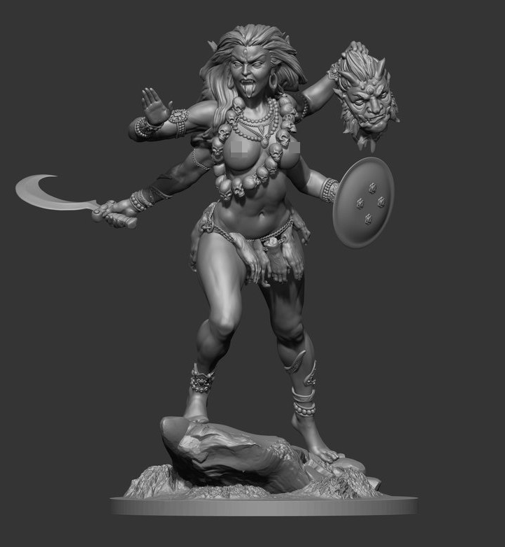 CHM-54150. Индийская богиня Кали. 54 мм. Материал –  смола. Chronos Miniatures