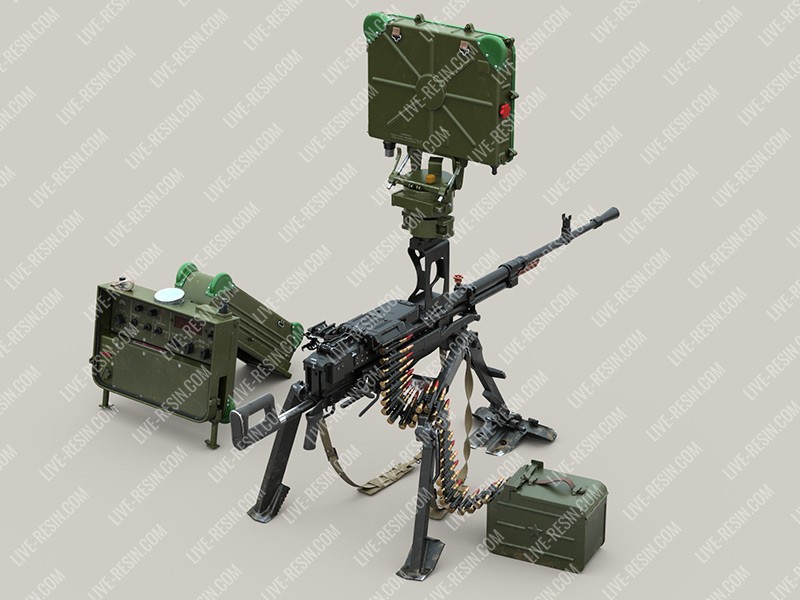 LRE35336 Крупнокалиберный пулемет УТЕС на треножном станке с радиолокационным прицелом ФАРА 