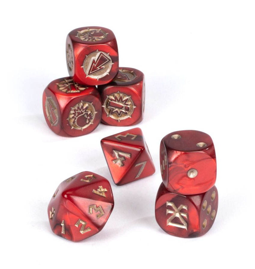 200-97GW Набор кубиков Кровавый Кубок Команда Кхорна (Blood Bowl Khorne Team Dice)