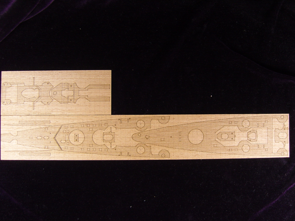 AW50015 Деревянная палуба для 1/400 DKM Scharnhorst