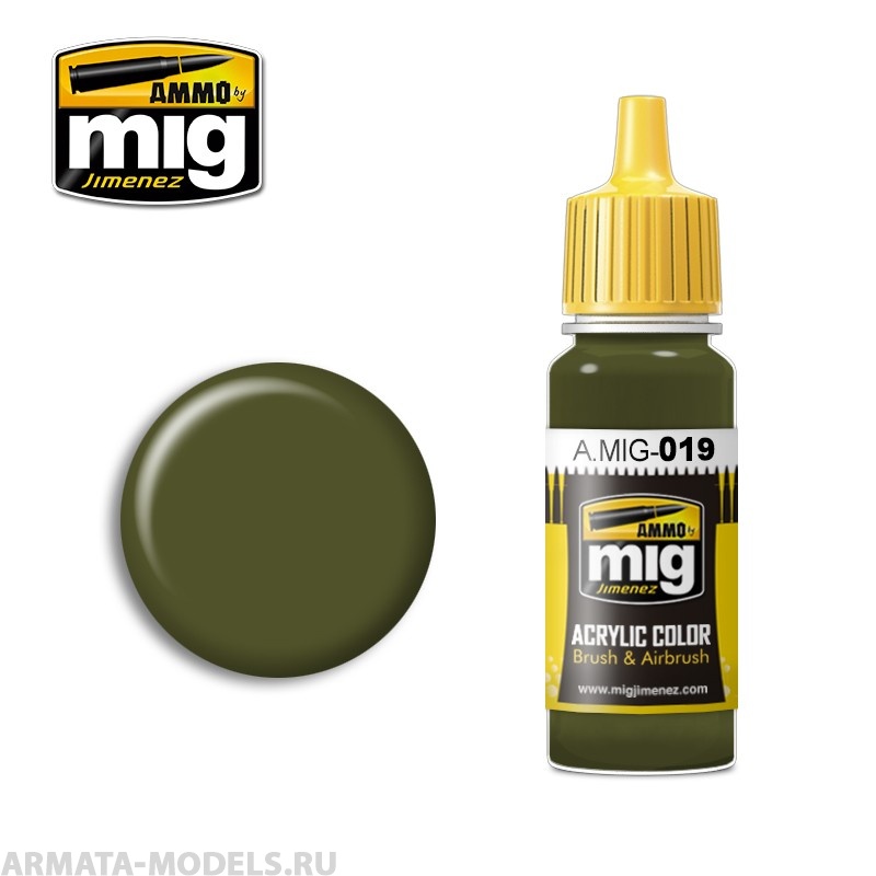 AMIG0019 Ammo Mig Акриловая краска 4BO RUSSIAN GREEN 17 мл