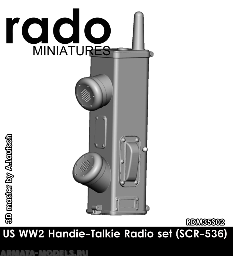 RDM35S02 Набор декораций из смолы US WW2 Handie-Talkie Radio Set (SCR-536)