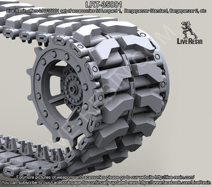 LRT35001 Набор гусеничных траков (клик) Diehl 139E2 для Leopard 1, Bergepanzer Standard, Bergepanzer 2, и др