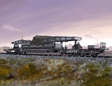 82906 Транспортер на базе танка German Rail Transporter fur Karl-Gerat Hobby Boss