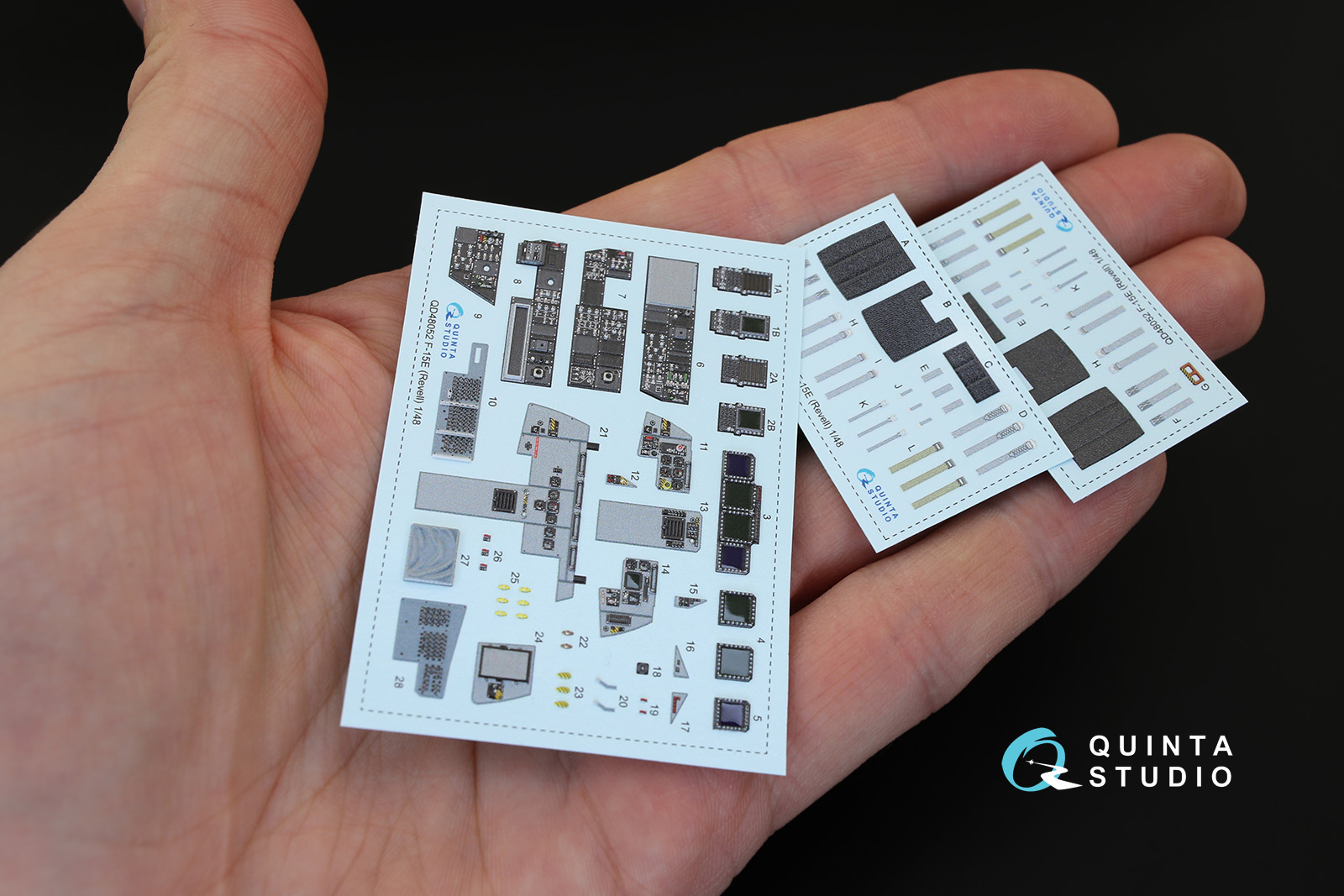 QD48052 1/48 3D Декаль интерьера кабины F-15E (для модели Revell) Quinta Studio