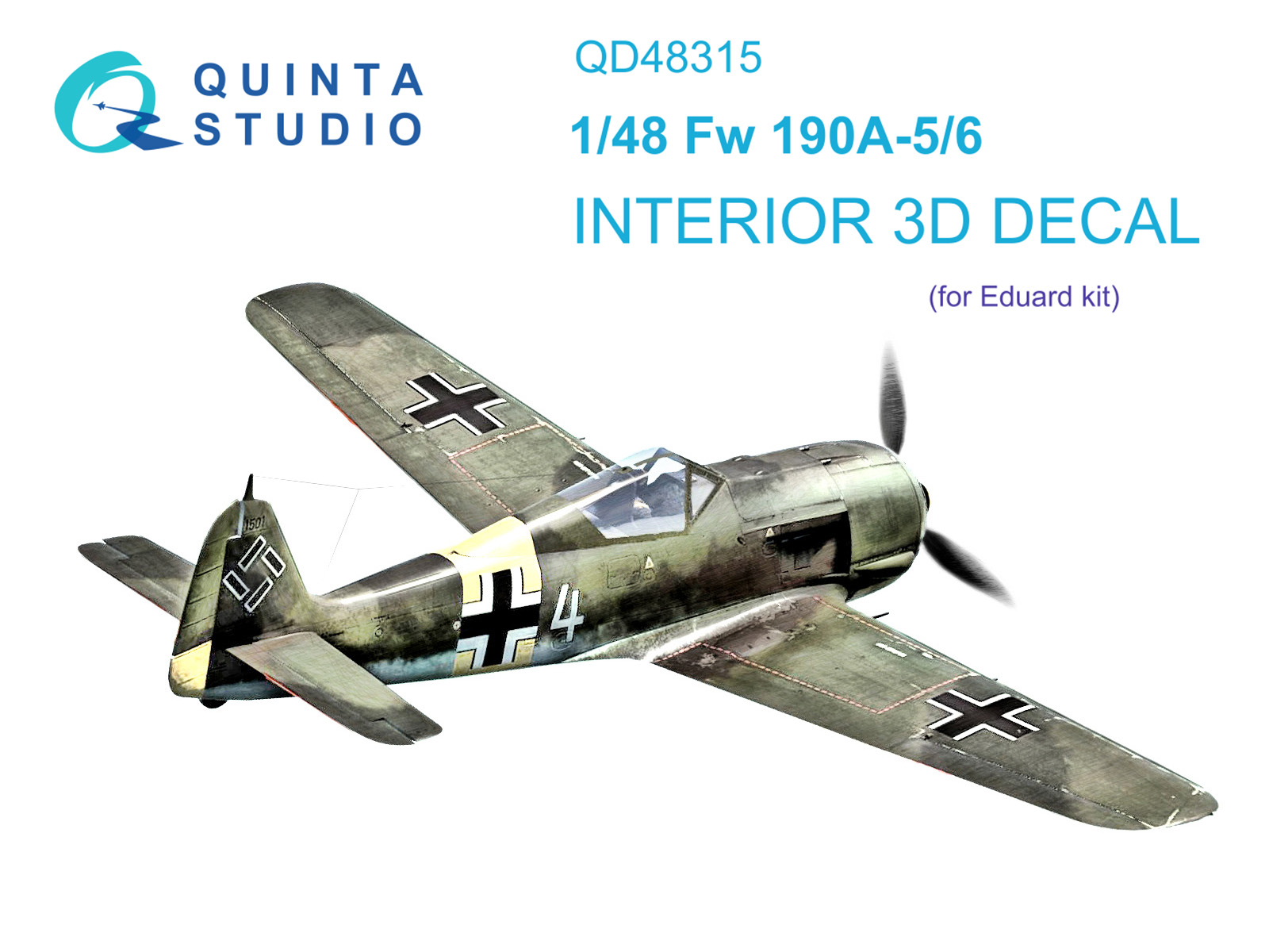 QD48315 3D Декаль интерьера кабины Fw 190A-5/6 (Eduard)