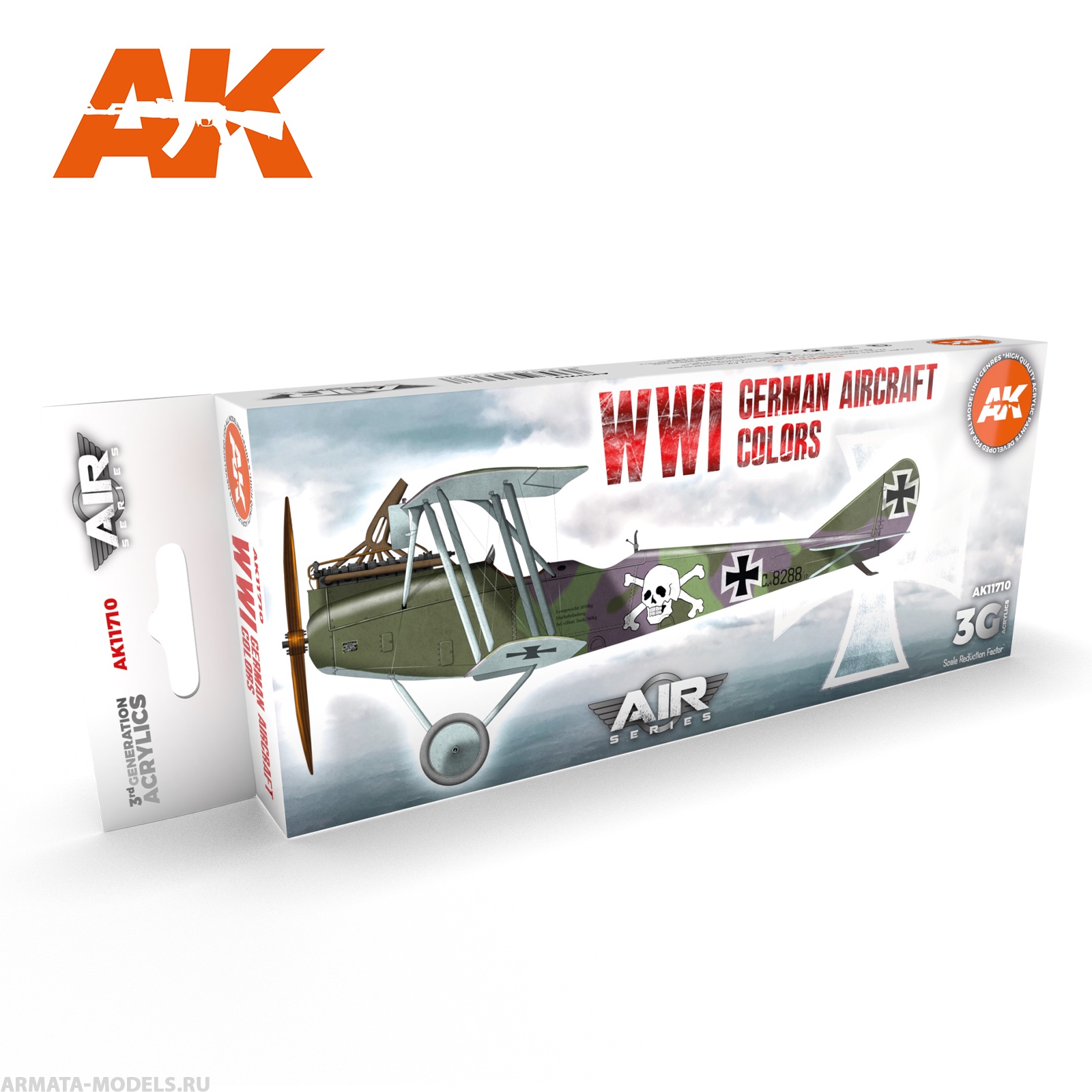 AK11710 Набор красок WWI German Aircraft Colors SET 3G