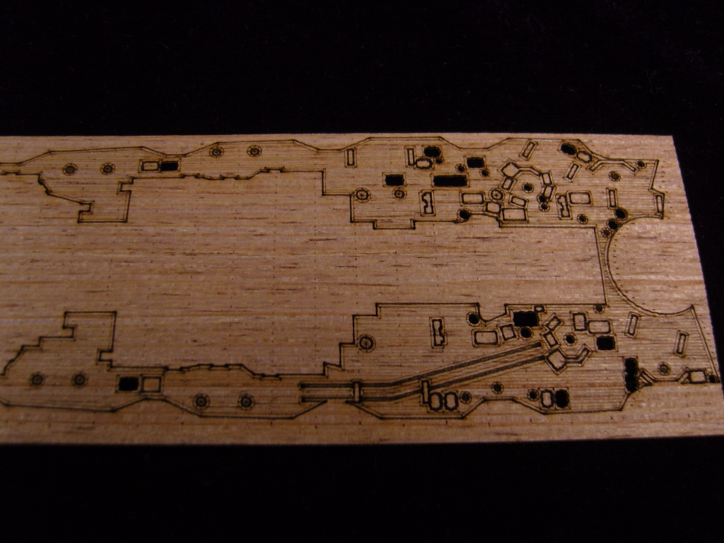 AW20053 Деревянная палуба для IJN Kongo 1944 (Full hull)