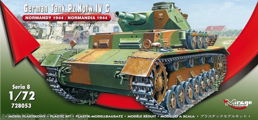 728053 Танк German Tank Pz.Kpfw. IV Ausf. C Normandy 1944 Mirage Hobby