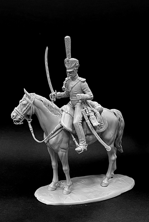 CHM-54297. Обер-офицер конных полков Полтавского ополчения, Россия 1812-14 гг. 54 мм. Материал - смола. Chronos Miniatures