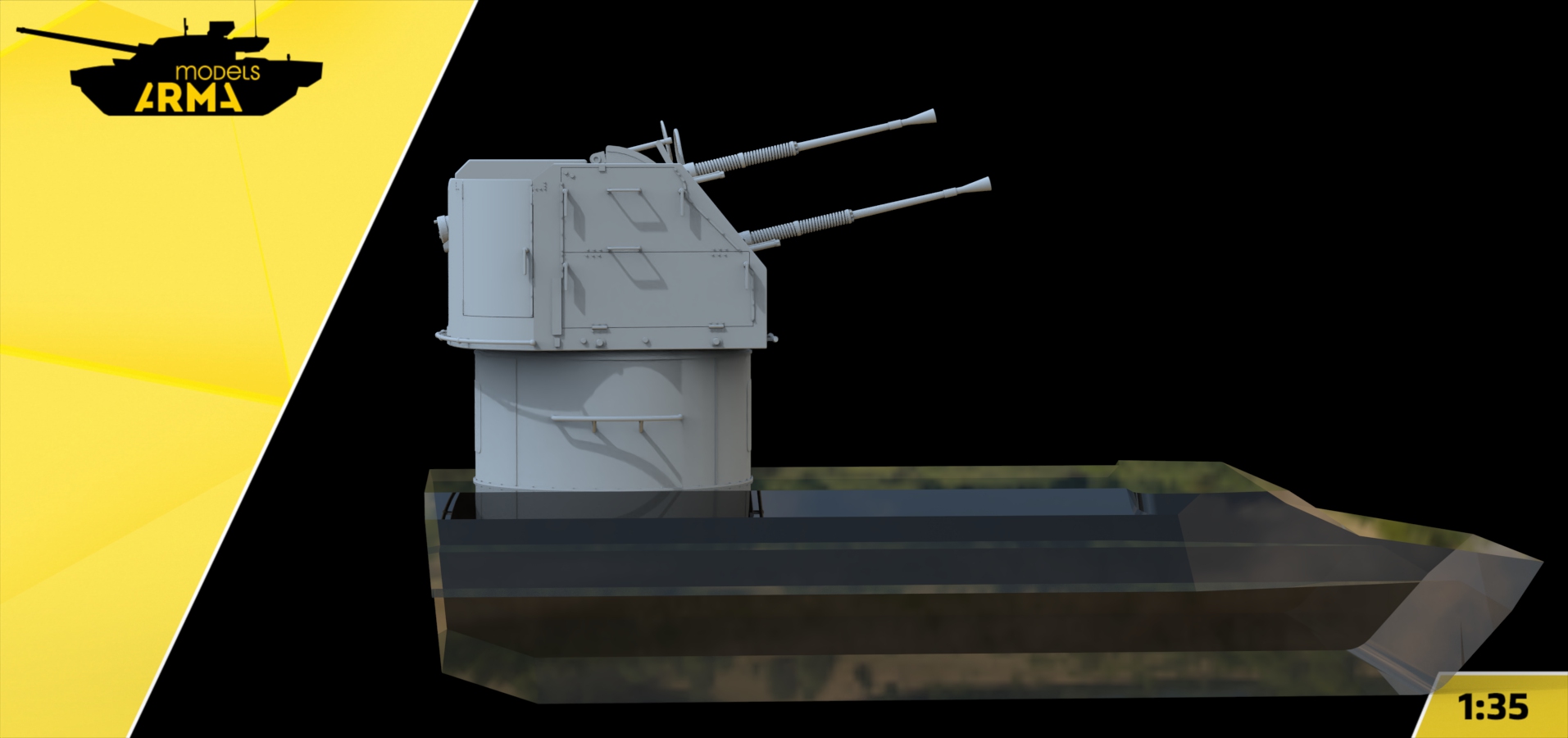 AM35969 Корабельная установка 2м-3м для МТ-ЛБ (Не для свободной продажи) Arma Models