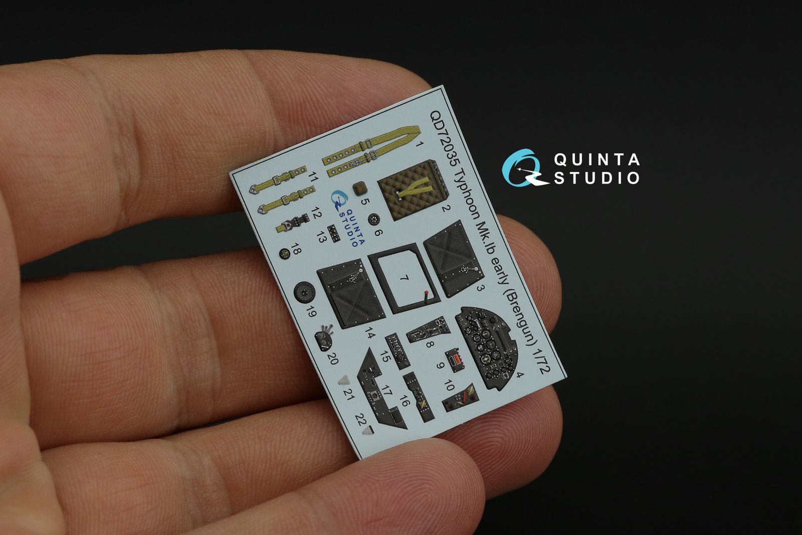 QD72035 1/72 3D Декаль интерьера кабины Hawker Typhoon Mk.1b (early) (Brengun)