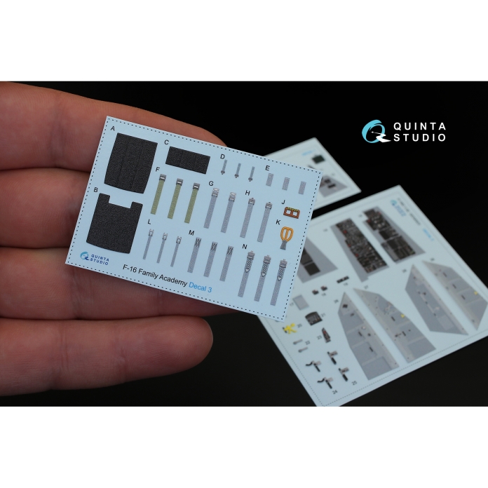 QD32023 1/32 3D Декаль интерьера кабины F-16D (для модели Academy) Quinta Studio