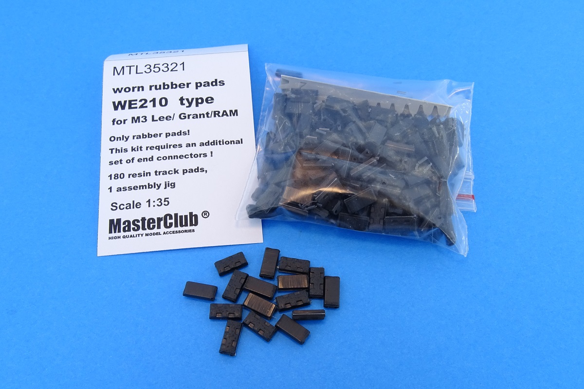 MTL-35321 Worn rubber pads WE210 type for M3 Lee/Grant/RAM/M4, в ноборе только 180 подушек, дополнительно требуются концевые соединители