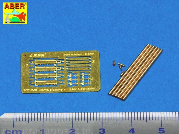 ABR-R-31  Дополнения для  Barrel cleaning rods with brackets for Tiger I  для  1/35