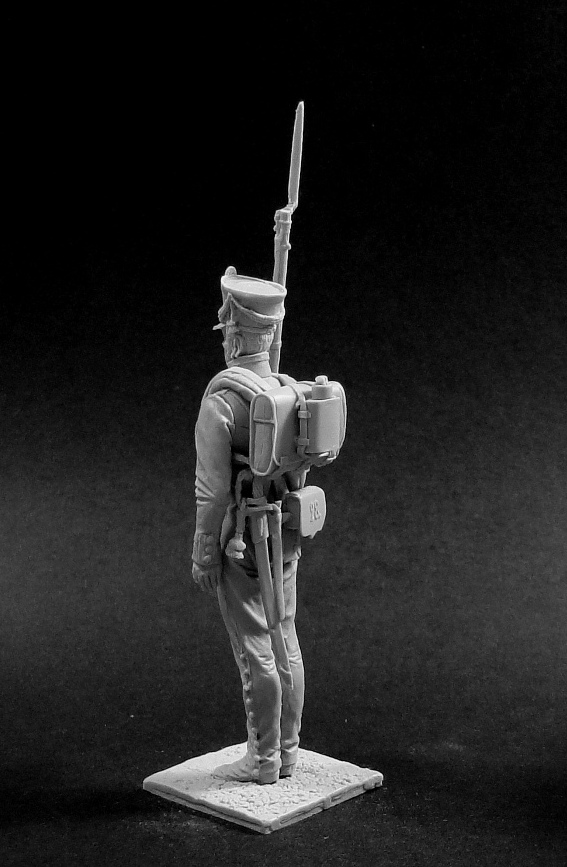 CHM-54218(M). Унтер-офицер пехотных (или егерских) полков, Россия 1812-14 гг. 54 мм. Материал - белый металл. Chronos Miniatures