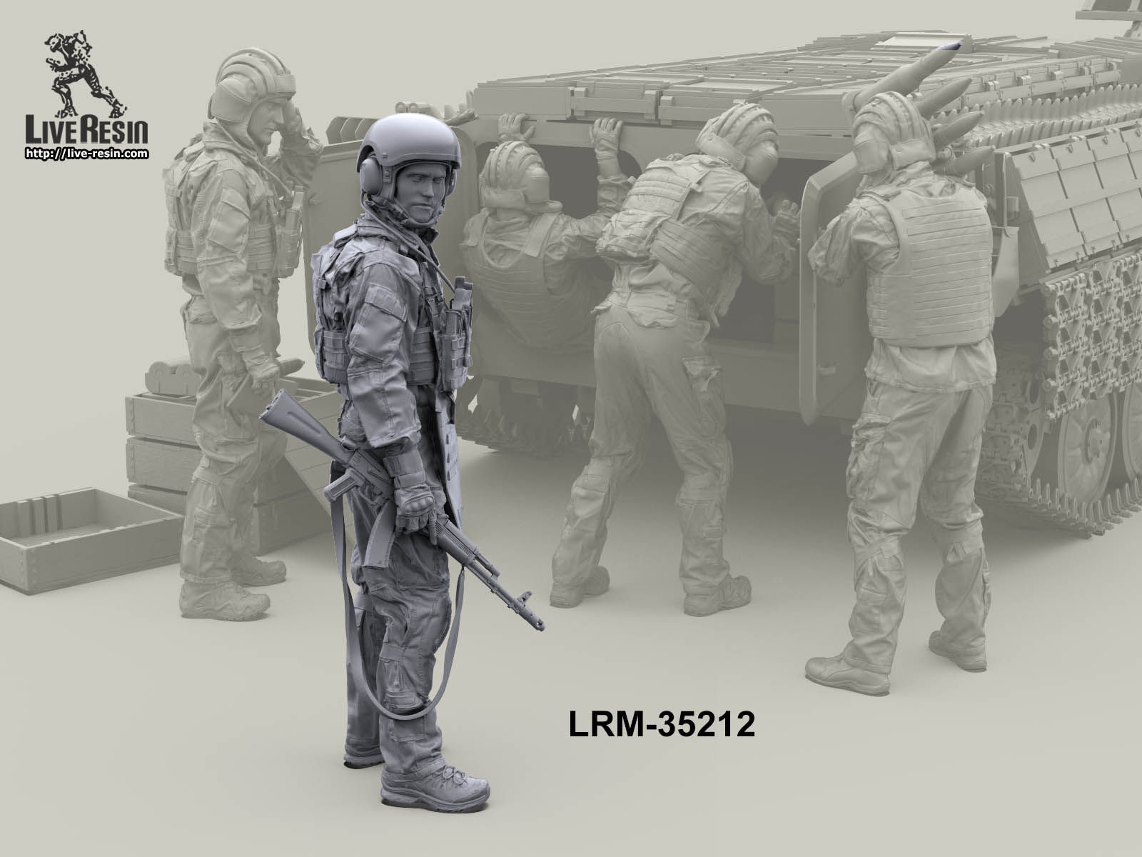 LRM35212 Российский современный танкист/артиллерист САУ - 10 (Не для свободной продажи) Live Resin