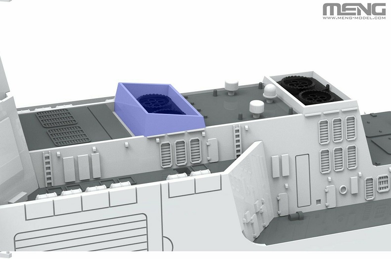 PS-009 Сборная модель Китайский эсминец с управляемыми ракетами типа 055 Meng