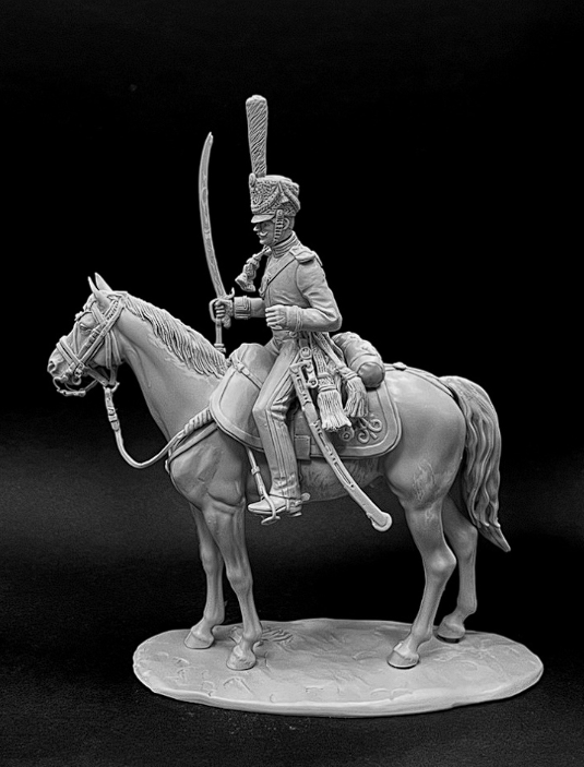CHM-54297. Обер-офицер конных полков Полтавского ополчения, Россия 1812-14 гг. 54 мм. Материал - смола. Chronos Miniatures