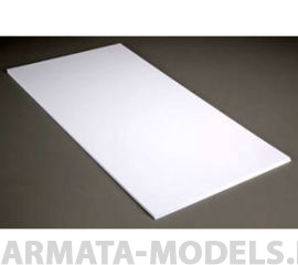 EVG9030 Белый пластик 0,75 мм, 2 листа/уп., 15х30 см