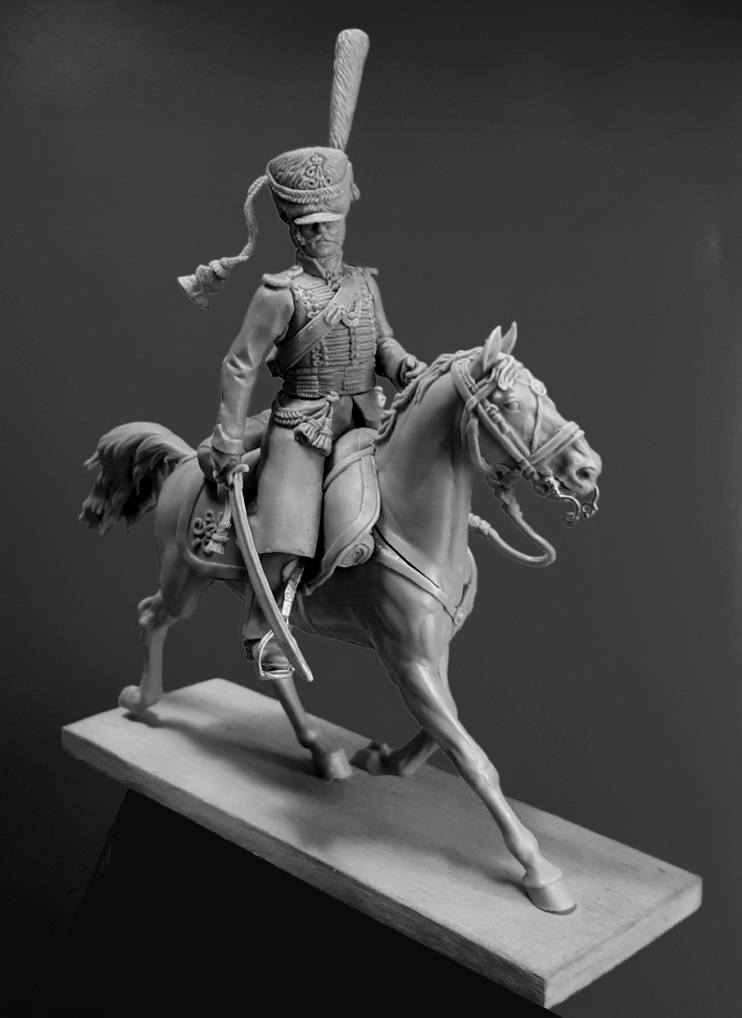 CHM-54247(М). Обер-офицер конных полков Санкт-Петербургского ополчения, Россия 1812-14 гг. 54 мм. Материал - белый металл. Chronos Miniatures