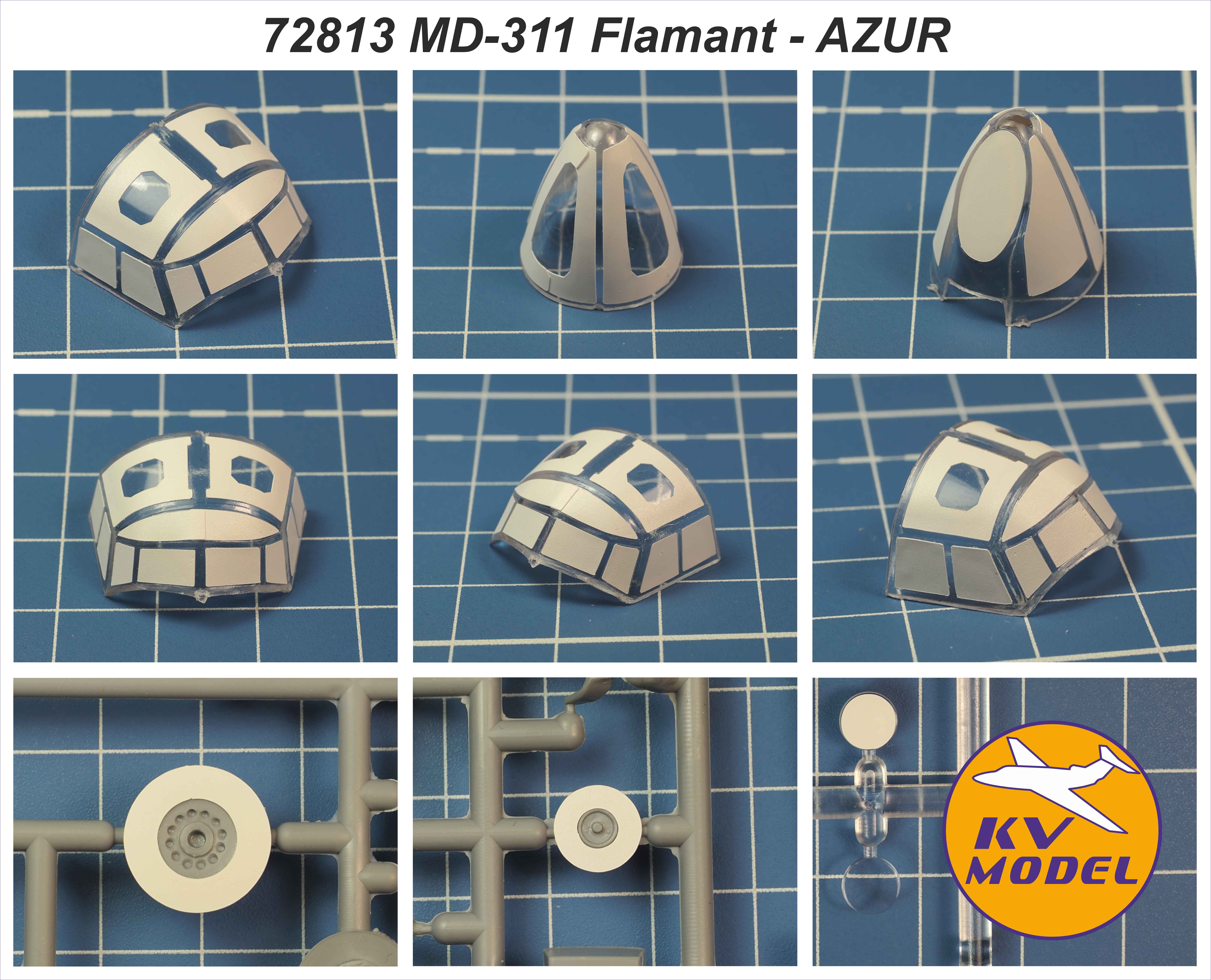72813KV Окрасочная маска Dassault MD-311/312/315 Flamant (AZUR #A28, #A87) + маски на диски и колеса