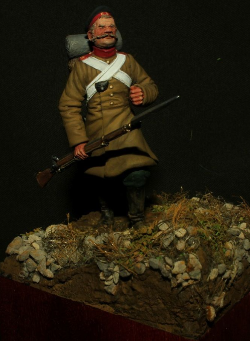 CHM-54006(M). Гренадер пехотного полка (Крымская война), Россия 1853-56 гг. 54 мм. Материал - белый металл. Chronos Miniatures