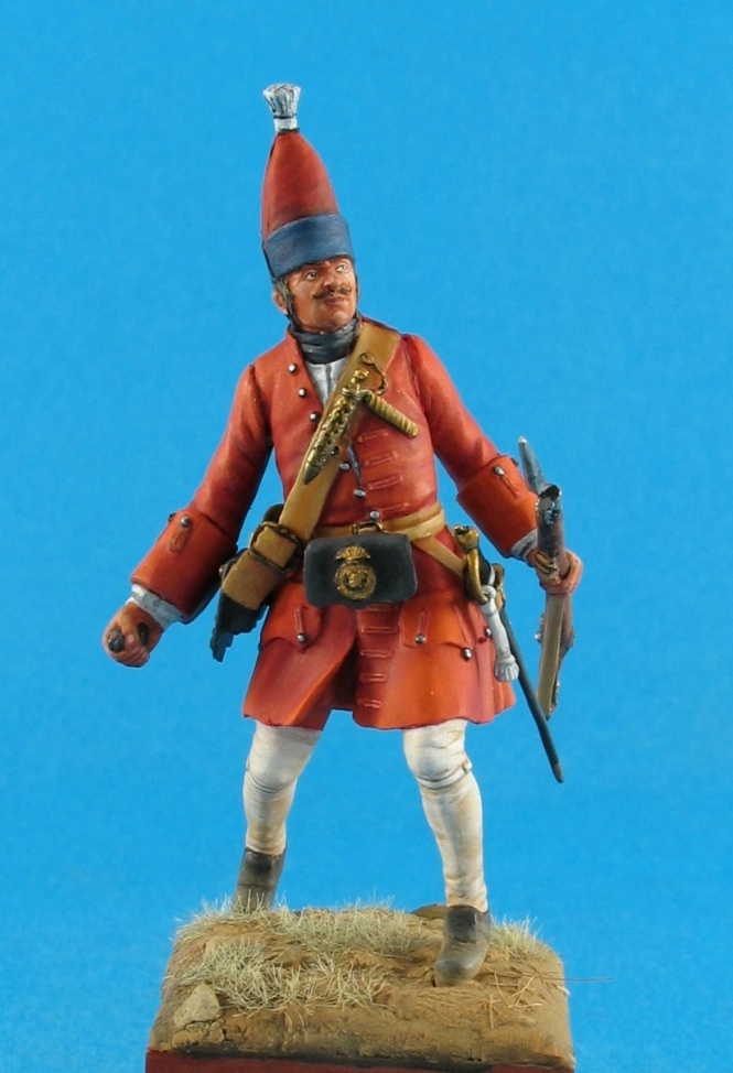 CHM-54090(M). Русский гренадер армейских пехотных полков, 1709-15 гг. 54 мм. Материал - белый металл. Chronos Miniatures
