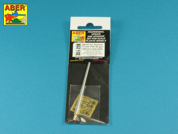 ABR-35-L-228  Дополнения для  Barrel for German 75mm PaK 40 gun without muzzle brake универсальный набор 1/35
