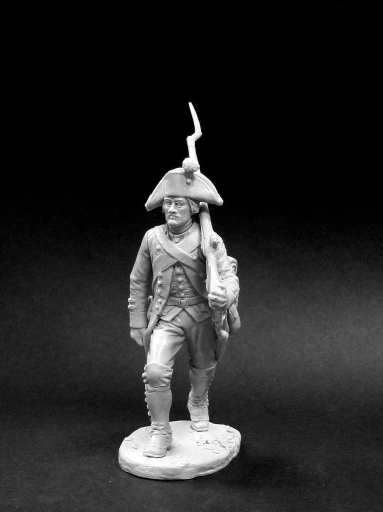 CHM-54221. Рядовой мушкетерских полков, Россия 1799 г. 54 мм. Материал - смола. Chronos Miniatures