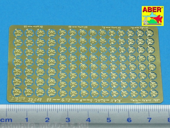 ABR-35-A48  Дополнения для  Bottom plates to German 88 & 75 Ammo для  1/35