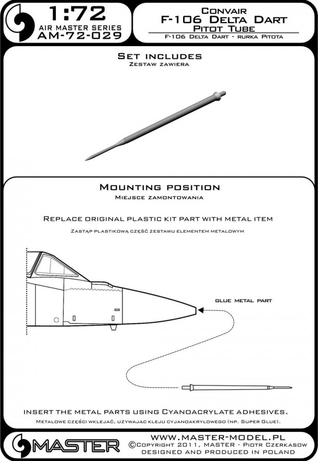 AM-72-029 ПВД для самолета F-106 Delta Dart