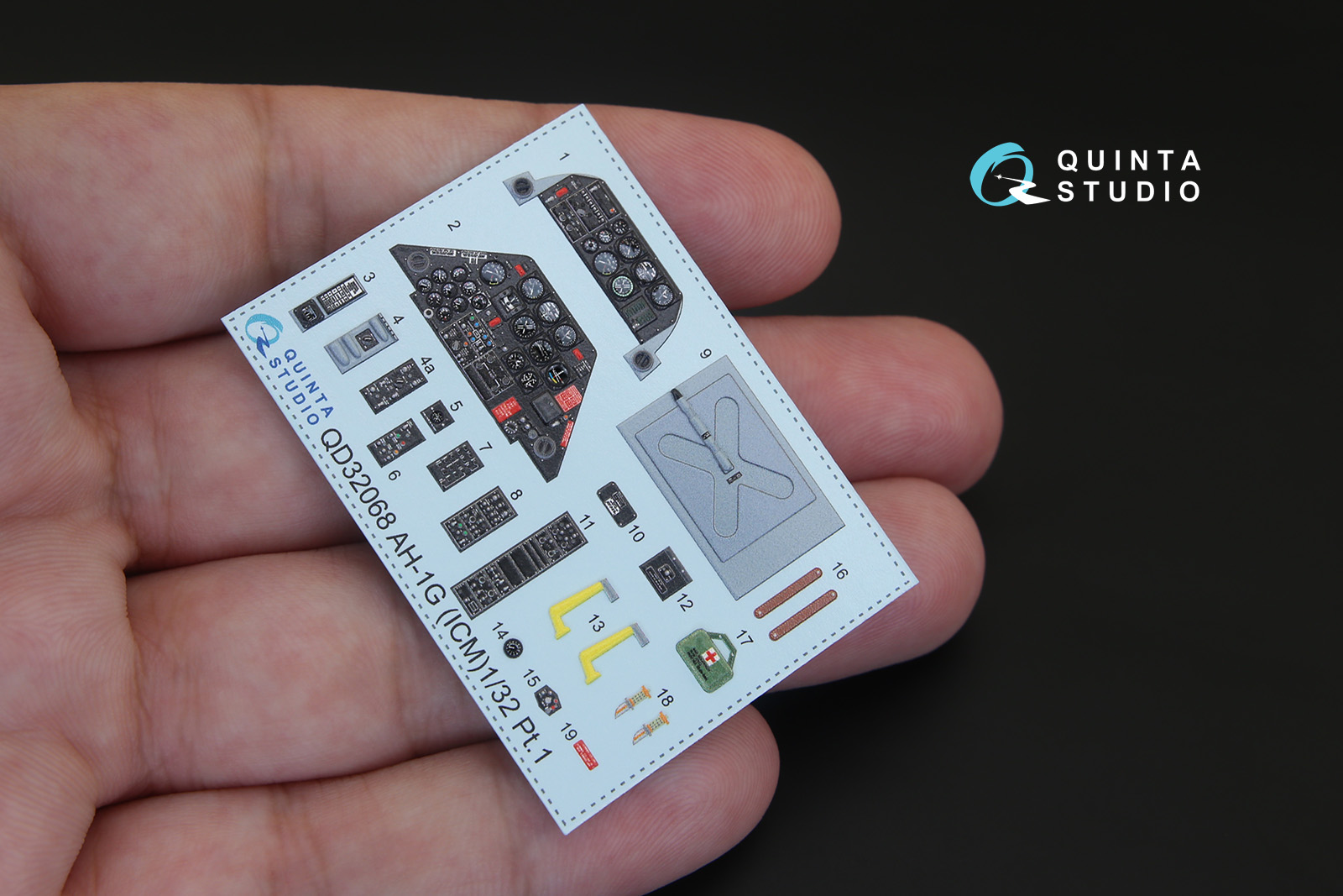 QD32068 3D интерьер от Quinta Studio (для модели  AH-1G “Cobra” ICM)