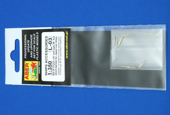 ABR-1:350-L-03  Дополнения для  Set of 12 pcs 127 mm type 89 A/A short barrels for Japan ships  для  1/350