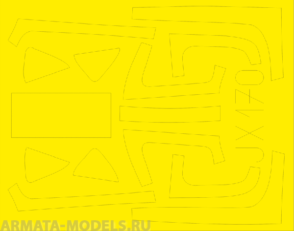 JX170ED Окрасочная маска A-1H (for Trumpeter kit) 1/32