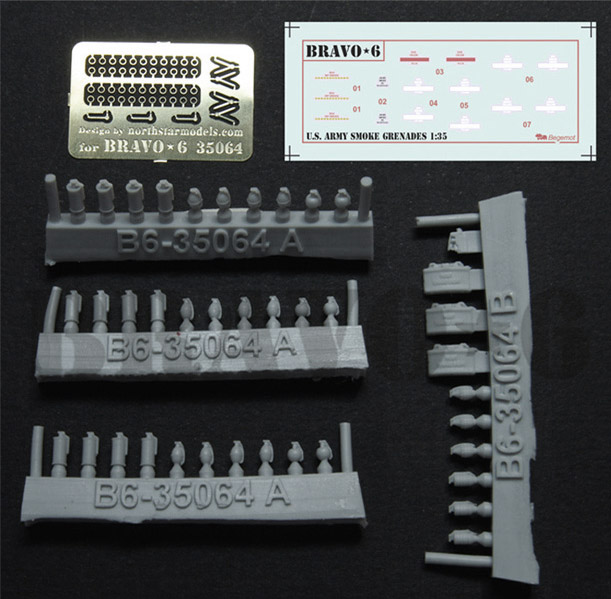 B6-35064 Миниатюра с декалью и фототравлением US Grenades & Claymores Bravo6