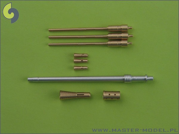 SM-35-003 Стволы для вооружения Schnellboot Typ S-100 - Flak M42 3,7см (1шт) и Flak 38 20мм (3шт)