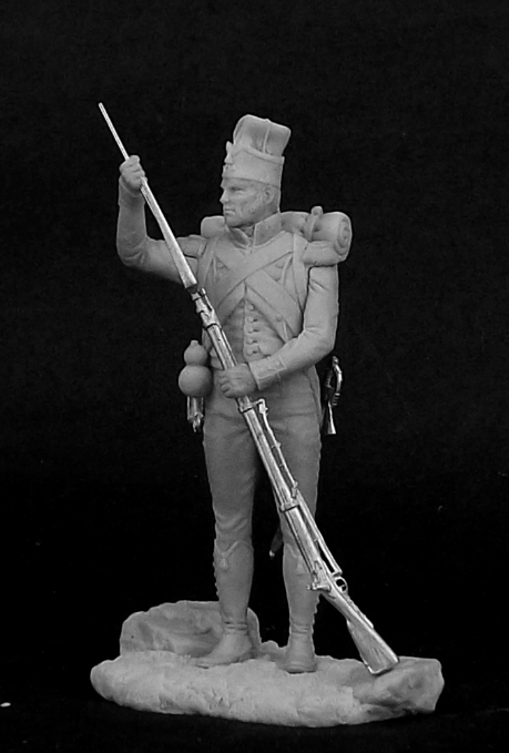 CHM-54164. Вольтижер легкой пехоты, Франция 1809-12 гг. (3 варианта голов). 54 мм. Материал - смола. Chronos Miniatures