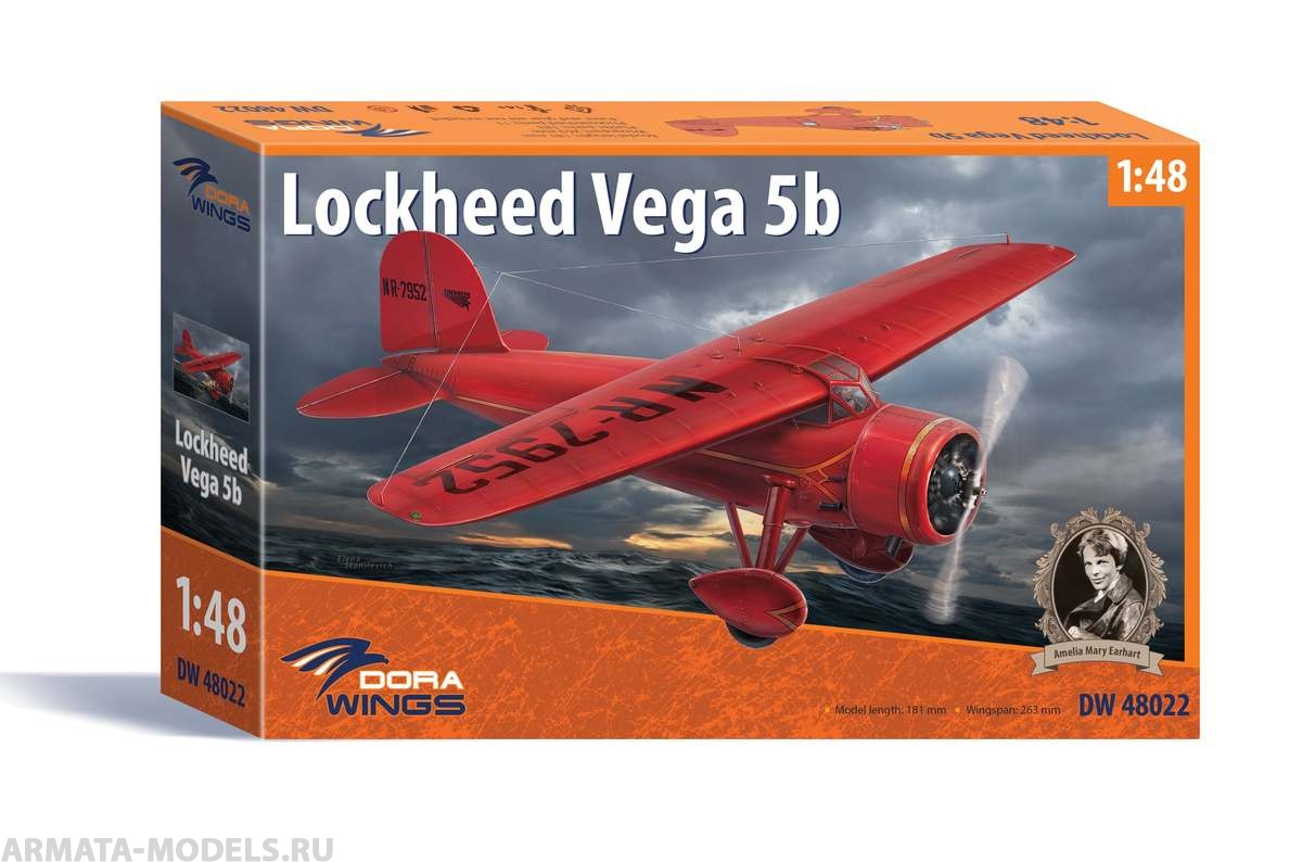 DW48022 Легкий транспортный самолет Lockheed Vega 5b Рекордные полеты Dora Wings