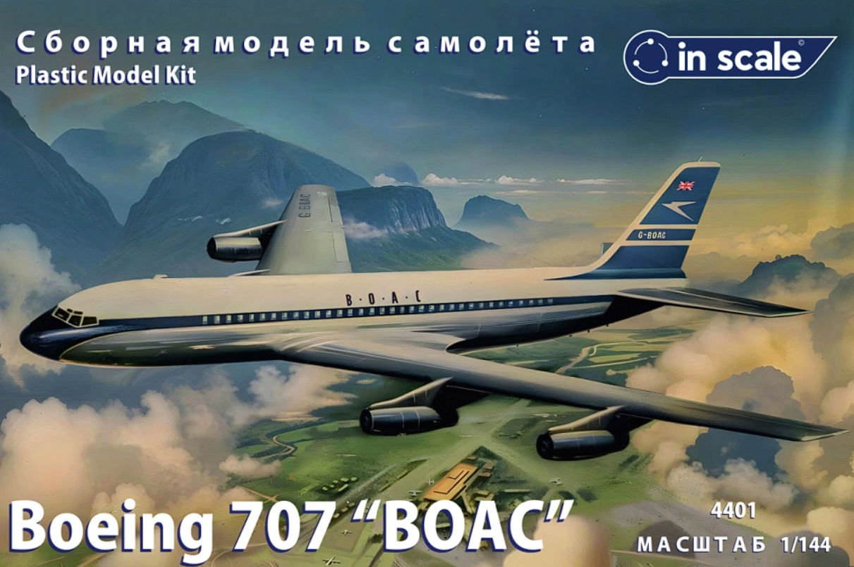 4401 Сборная модель самолета Boeing 707 BOAC InScale