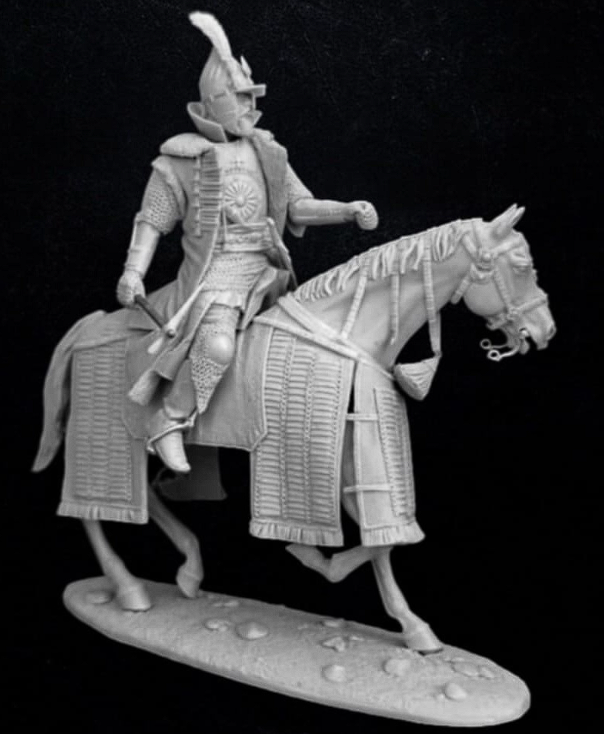 CHM-54367. Русский воевода, 1550-1620 гг. (3 варианта голов, 2 варианта правой руки, 2 варианта оружия). 54 мм. Материал - смола. Chronos Miniatures