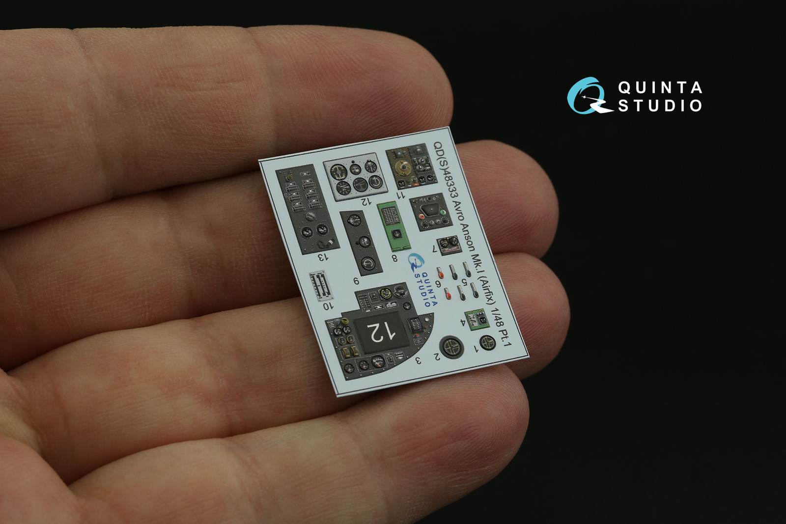 QDS-48333 3D Декаль интерьера кабины Avro Anson Mk.I (Airfix) (Малая версия)