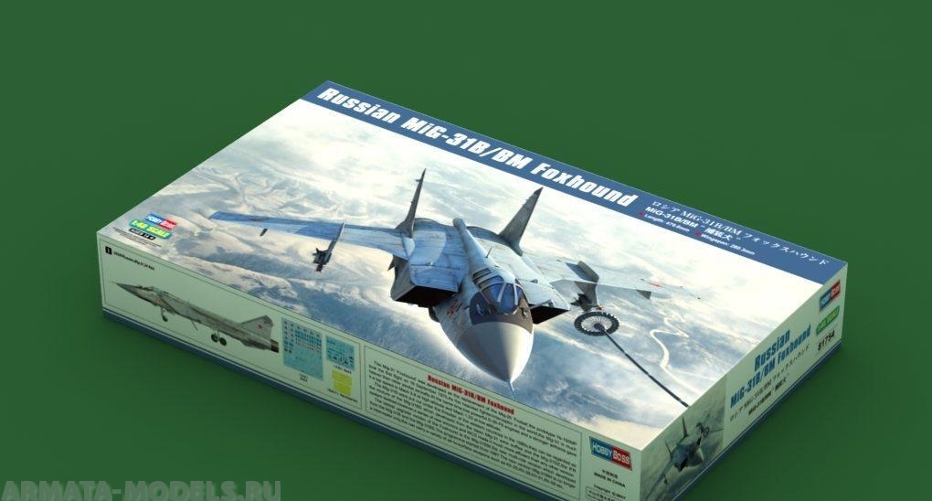 81754	 Самолет Russian MiG-31B/BM Foxhound (Hobby Boss) 1/48 Hobby Boss