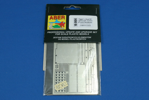 ABR-16-004  Дополнения для  Front fenders for Tiger I, Ausf.E – (Early/Late version) для Tamiya 1/16