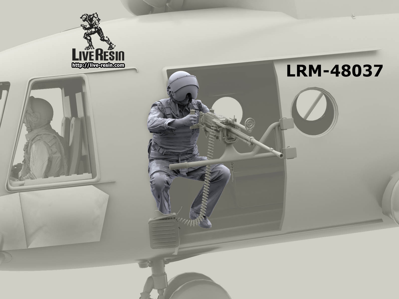 LRM48037 Советский бортмеханик-стрелок вертолета. Война в Афганистане, фигура 6 Live Resin
