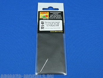 ABR-72-L-07  Дополнения для  German tank barrel 5 cm KwK 39 L/60 for PzKpfw. III M для  1/72