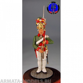 ОП.60.059 Фигура из белого металла  Гренадёр лейб гвардии 1786-1796 г.г. 